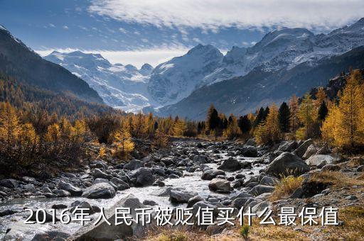 2016年人民幣被貶值買(mǎi)什么最保值