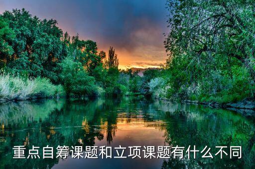課題自籌什么意思，重點自籌課題和立項課題有什么不同