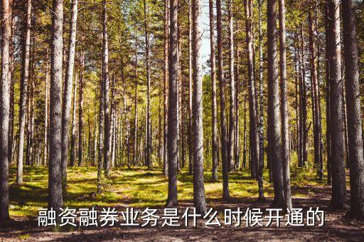 融資融券業(yè)務什么時候開始的，融資融券什么時候開始