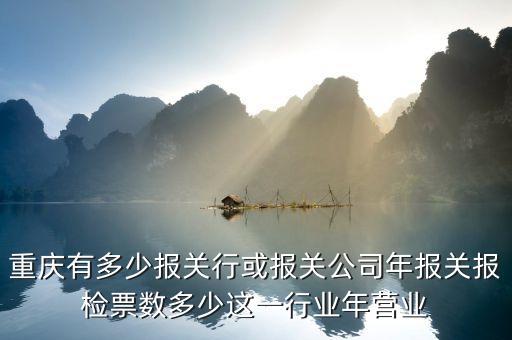 重慶中外運(yùn)老總叫什么，重慶有多少報(bào)關(guān)行或報(bào)關(guān)公司年報(bào)關(guān)報(bào)檢票數(shù)多少這一行業(yè)年?duì)I業(yè)