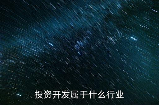 資本投資屬于什么行業(yè)，投資開(kāi)發(fā)屬于什么行業(yè)