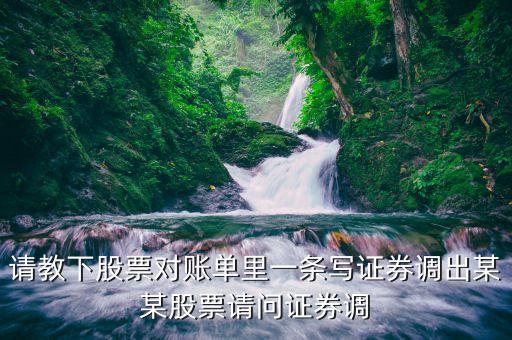 證券調出是什么意思，證券交易中證券轉入和證券調出是什么意思