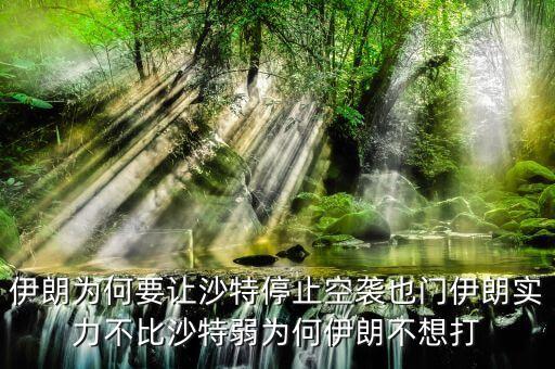 伊朗為什么不和沙特戰(zhàn)爭(zhēng)，伊朗為何要讓沙特停止空襲也門伊朗實(shí)力不比沙特弱為何伊朗不想打