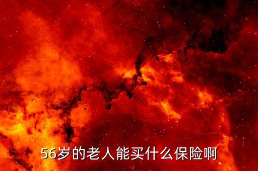 56歲老人買什么保險，56歲的老人能買什么保險啊