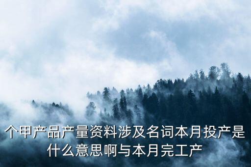 本月投入產(chǎn)量什么意思，本月投產(chǎn)是什么是產(chǎn)品入庫還是材料入庫