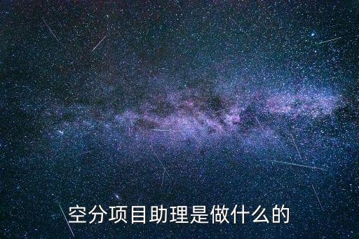 什么是空分項目，什么是空分