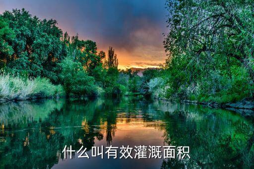 什么是改善灌溉面積，什么叫有效灌溉面積