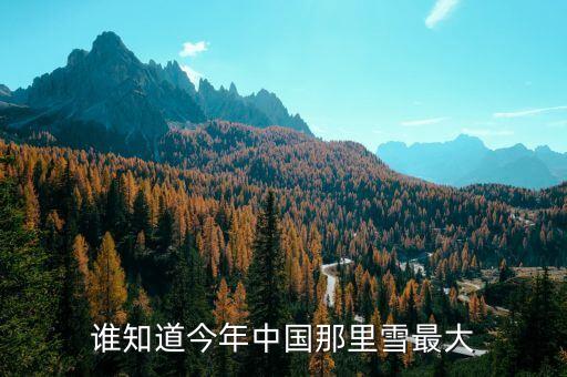 為什么湖南進(jìn)些年中央沒出高官，誰(shuí)知道今年中國(guó)那里雪最大