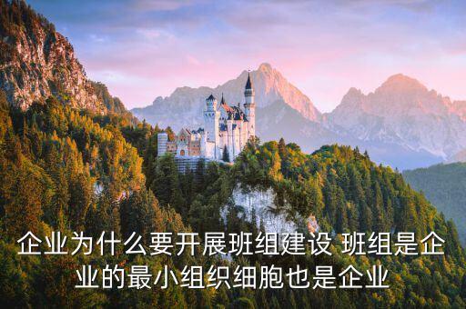 國(guó)企央企為什么要做班組建設(shè)，企業(yè)為什么要開(kāi)展班組建設(shè) 班組是企業(yè)的最小組織細(xì)胞也是企業(yè)