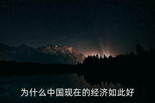 中國的經(jīng)濟為什么，為什么中國現(xiàn)在的經(jīng)濟如此好