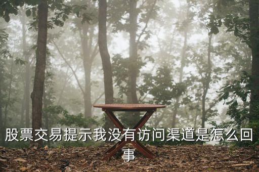 為什么股票賬戶沒有訪問渠道，信達證券賬戶說我沒有訪問渠道為什么 求解釋