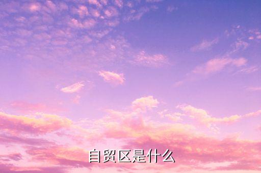 自貿(mào)區(qū)是什么，什么叫自貿(mào)區(qū)