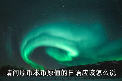 請(qǐng)問原幣本幣原值的日語(yǔ)應(yīng)該怎么說