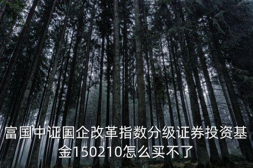 150210買的什么股票，富國中證國企改革指數(shù)分級證券投資基金150210怎么買不了