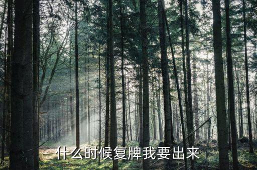 正太電器什么時(shí)候復(fù)牌，什么時(shí)候復(fù)牌我要出來(lái)