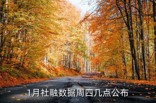 1月社融數據周四幾點公布