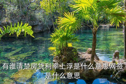 樓價上浮什么意思，有誰清楚房貸利率上浮是什么意思