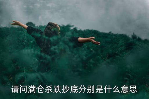 請(qǐng)問滿倉(cāng)殺跌抄底分別是什么意思