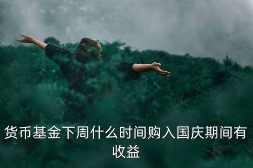 482002貨幣基金什么時(shí)候開始升購，貨幣基金下周什么時(shí)間購入國慶期間有收益