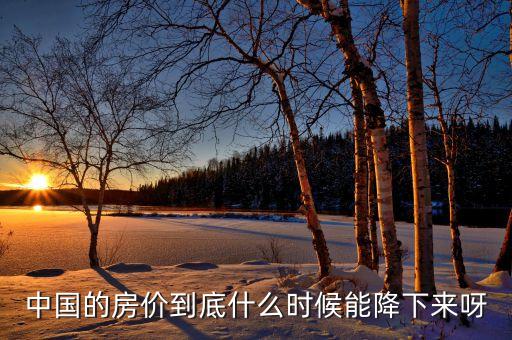 中國房產(chǎn)什么時候會降價，現(xiàn)在中國的房價什么時候會降呢