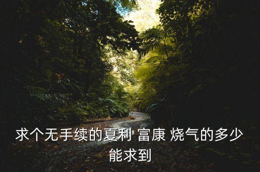 夏利安天然氣管需要什么手續(xù)嗎，求個無手續(xù)的夏利 富康 燒氣的多少能求到