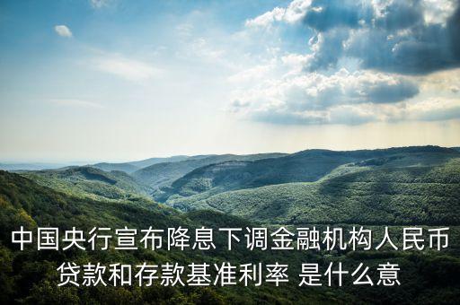 下調(diào)利率是什么經(jīng)濟(jì)政策，中國央行宣布降息下調(diào)金融機(jī)構(gòu)人民幣貸款和存款基準(zhǔn)利率 是什么意