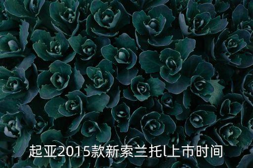 索蘭托l(wèi)什么時候上市，2016款起亞索蘭托l(wèi)什么時候上市