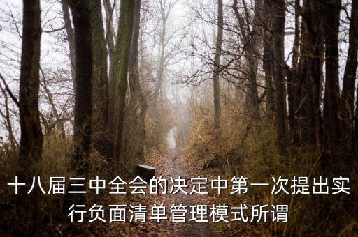 市場準入負面清單制度是什么，為什么要制定市場準入負面清單