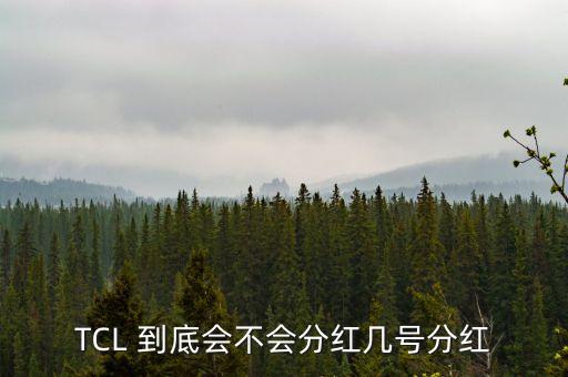 tcl什么時候分紅，TCL 到底會不會分紅幾號分紅