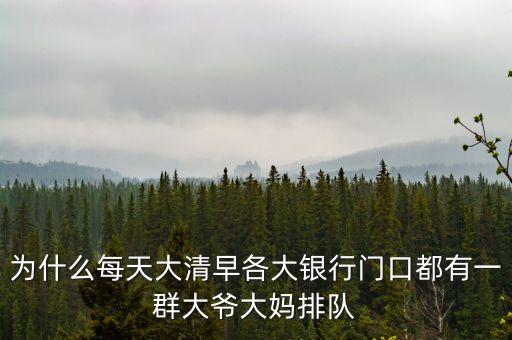 為什么今天銀行那么多老人排隊，為什么每天大清早各大銀行門口都有一群大爺大媽排隊