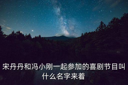宋丹丹馮小剛的評委節(jié)目是什么，歡樂喜劇人評委都有誰