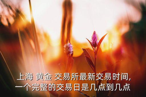  上海 黃金 交易所最新交易時間,一個完整的交易日是幾點(diǎn)到幾點(diǎn)