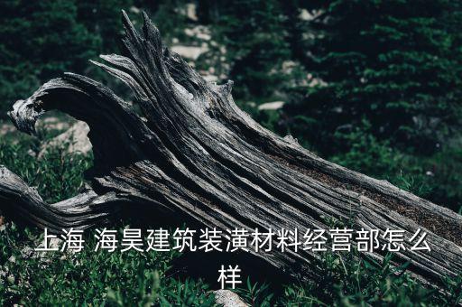  上海 海昊建筑裝潢材料經營部怎么樣