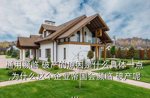 通用瀕臨 破產(chǎn)的原因是什么具體一點(diǎn),為什么這個(gè)企業(yè)帝國會瀕臨 破產(chǎn)呢...