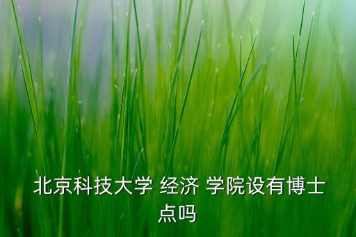  北京科技大學(xué) 經(jīng)濟(jì) 學(xué)院設(shè)有博士點嗎