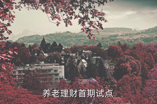養(yǎng)老理財首期試點(diǎn)