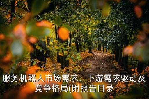 服務(wù)機器人市場需求、下游需求驅(qū)動及競爭格局(附報告目錄