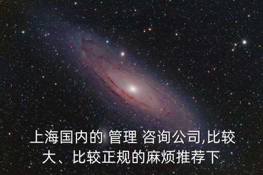  上海國(guó)內(nèi)的 管理 咨詢公司,比較大、比較正規(guī)的麻煩推薦下