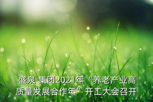 盛泉 集團(tuán)2021年“養(yǎng)老產(chǎn)業(yè)高質(zhì)量發(fā)展合作年”開工大會召開