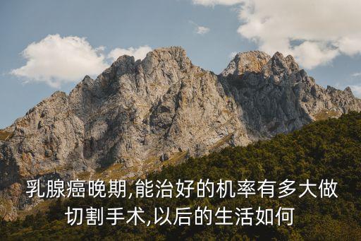  乳腺癌晚期,能治好的機率有多大做切割手術(shù),以后的生活如何
