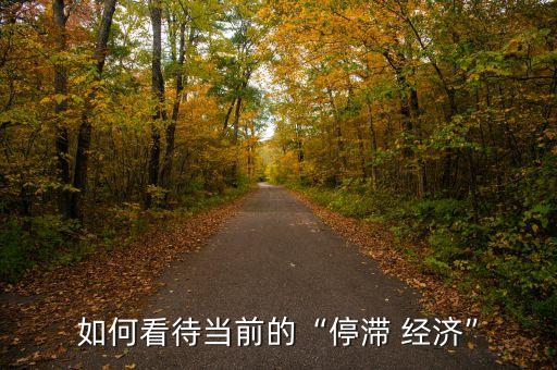 如何看待當前的“停滯 經(jīng)濟”