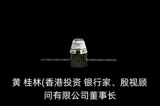 黃 桂林(香港投資 銀行家、殷視顧問(wèn)有限公司董事長(zhǎng)