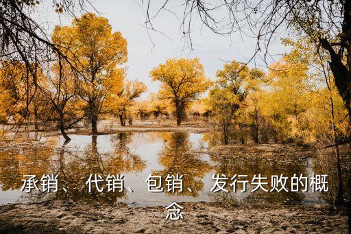 承銷、 代銷、包銷、 發(fā)行失敗的概念