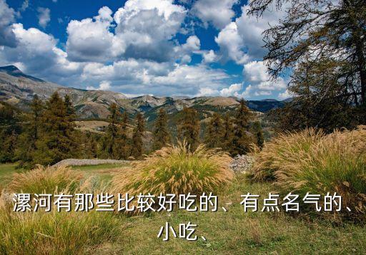 漯河有那些比較好吃的、有點名氣的、小吃、