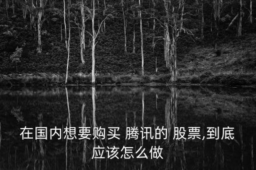 在國內(nèi)想要購買 騰訊的 股票,到底應該怎么做