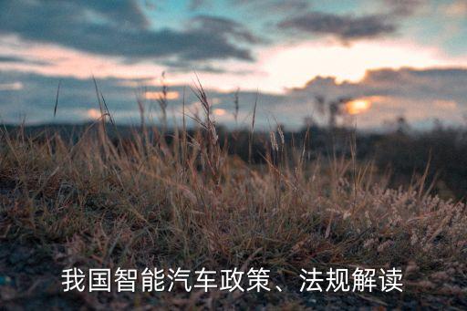 我國(guó)智能汽車政策、法規(guī)解讀
