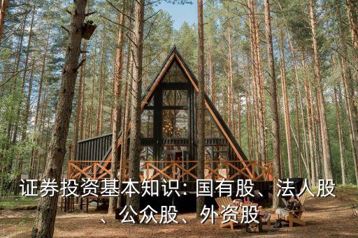 證券投資基本知識: 國有股、法人股、公眾股、外資股