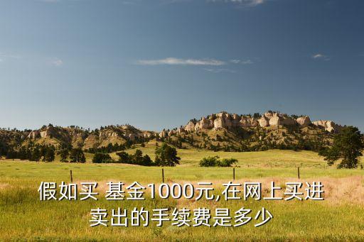 假如買 基金1000元,在網(wǎng)上買進(jìn)賣出的手續(xù)費是多少