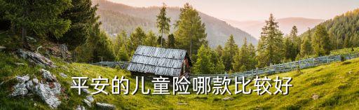  平安的兒童險哪款比較好