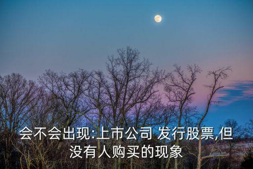 會(huì)不會(huì)出現(xiàn):上市公司 發(fā)行股票,但沒(méi)有人購(gòu)買的現(xiàn)象
